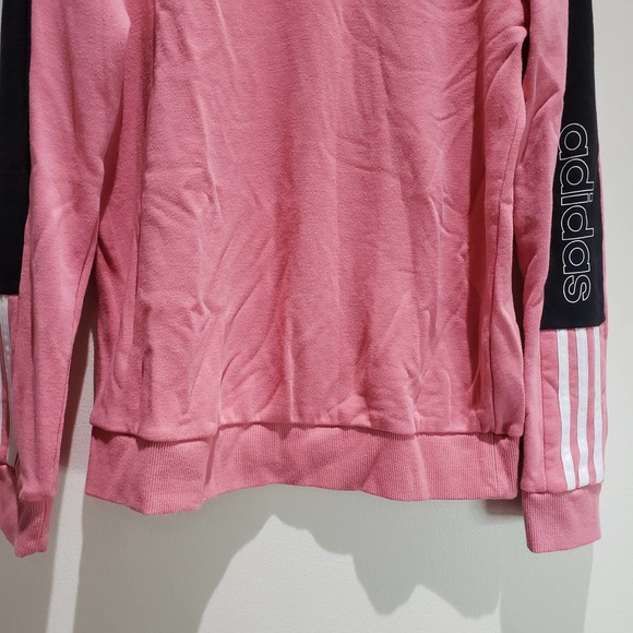 Adidas Sweatshirt Women's Medium Colorblock Linear Soft Fleece Striped Logo - Picture 5 of 11